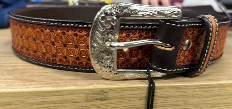 Toprail Equine Mens Belts 28in Toprail Equine Belt Virginian Basket Weave