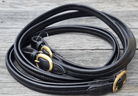 Toprail Equine Reins 5ft6 / Havana Brown Toprail Equine Reins Leather Soft Folded