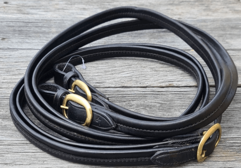 Toprail Equine Reins 5ft6 / Havana Brown Toprail Equine Reins Leather Soft Folded