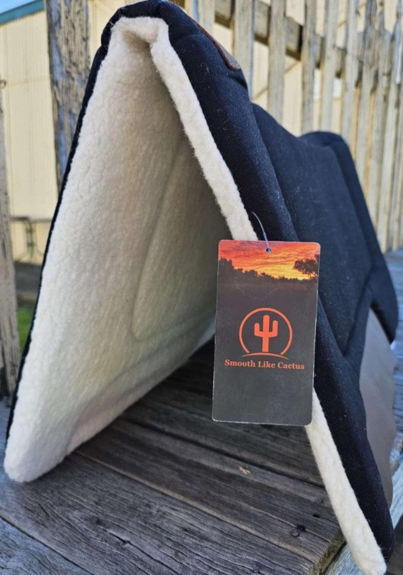 Toprail Equine Saddle Pads Western 32x32in / Black Toprail Equine Saddlepad Canvas Top with Merino Fleece