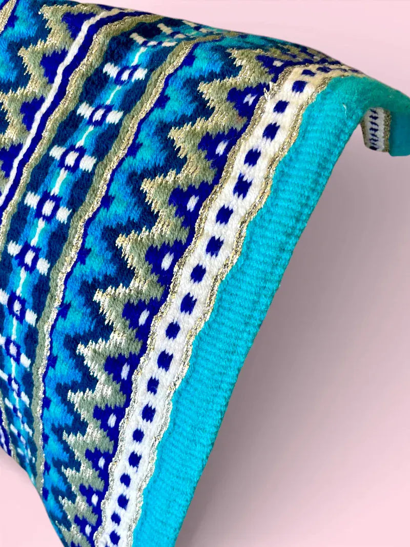 Toprail Equine Saddle Pads Western 34x32in / Aqua Sparkle Toprail Equine Saddle Pad Wool Show