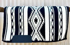 Toprail Equine Saddle Pads Western 34x32in / Black/White Toprail Equine Saddle Pad Wool Show - Arlington