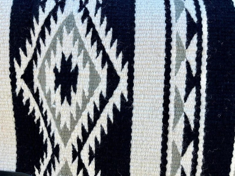 Toprail Equine Saddle Pads Western 34x32in / Black/White Toprail Equine Saddle Pad Wool Show - Arlington