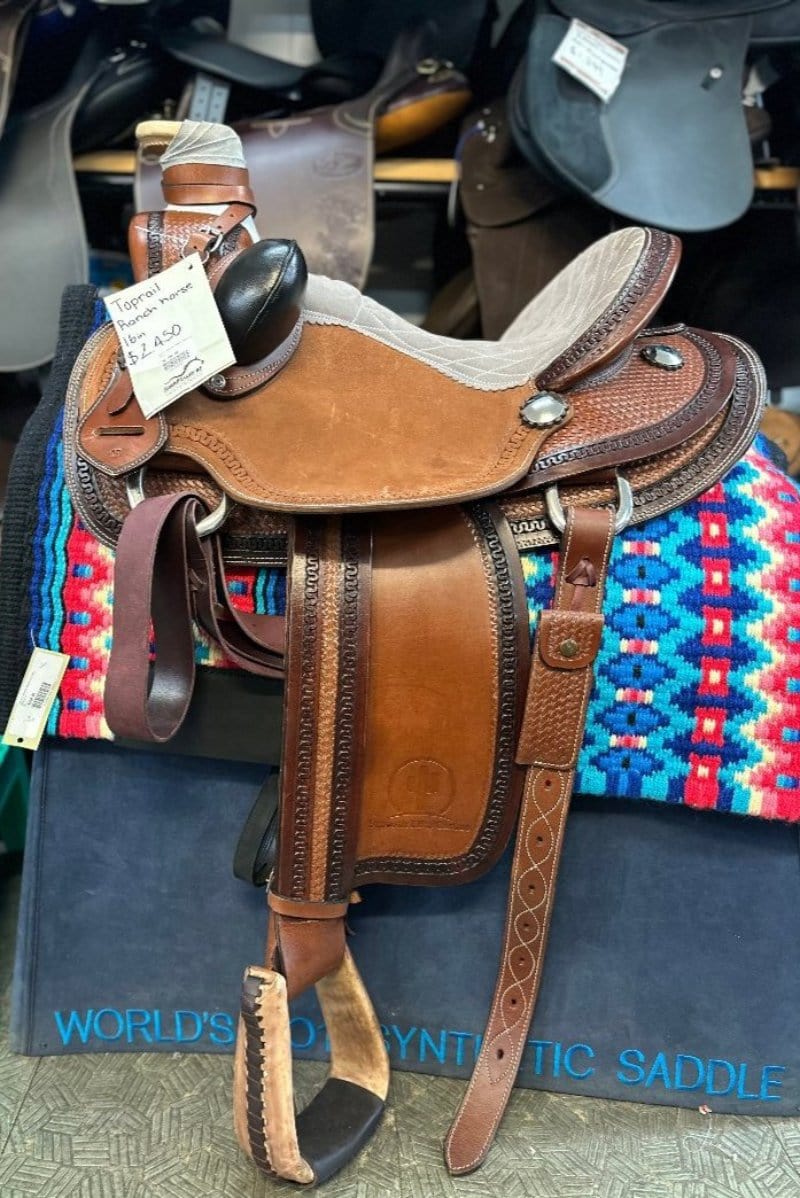 Toprail Equine Saddles 16in Toprail Equine Saddle Ranch Horse