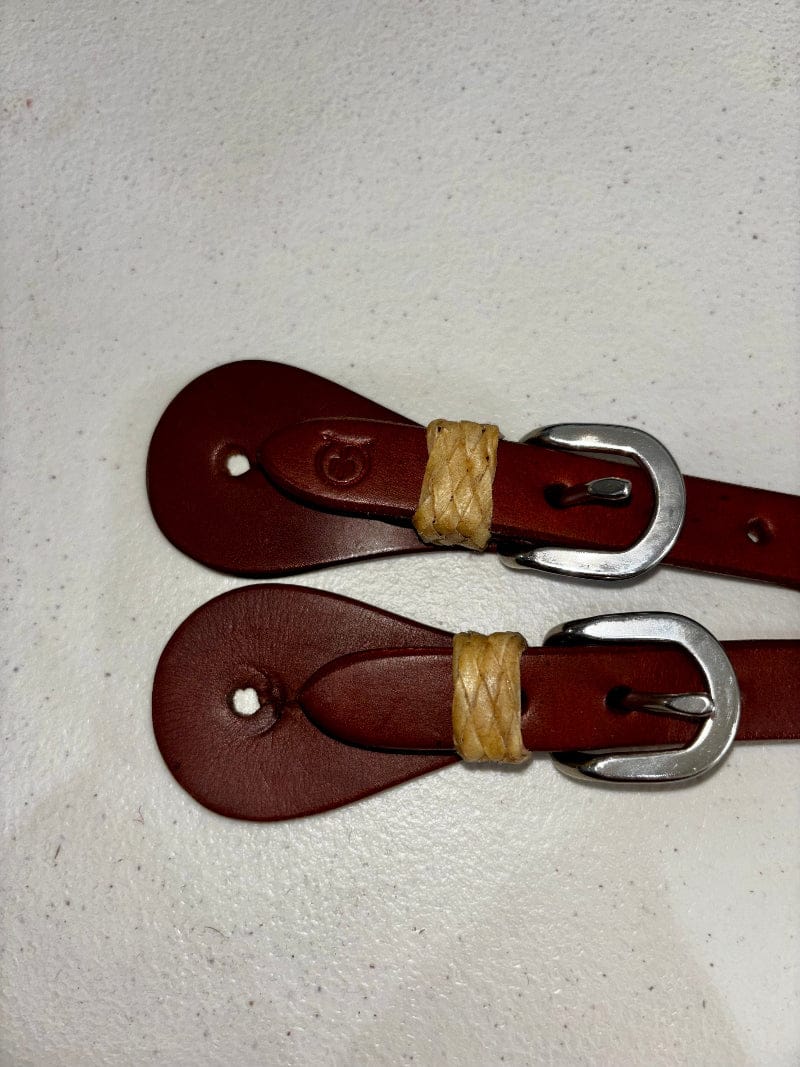 Toprail Equine Spur Straps Toprail Equine Spur Straps with Rawhide Keepers