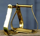 Toprail Equine Stirrups Brass Toprail Equine Oxbows Offset Brass