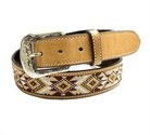 Toprail Equine Womens Belts 30in Toprail Equine Belt Womens Desert Sandy Beaded