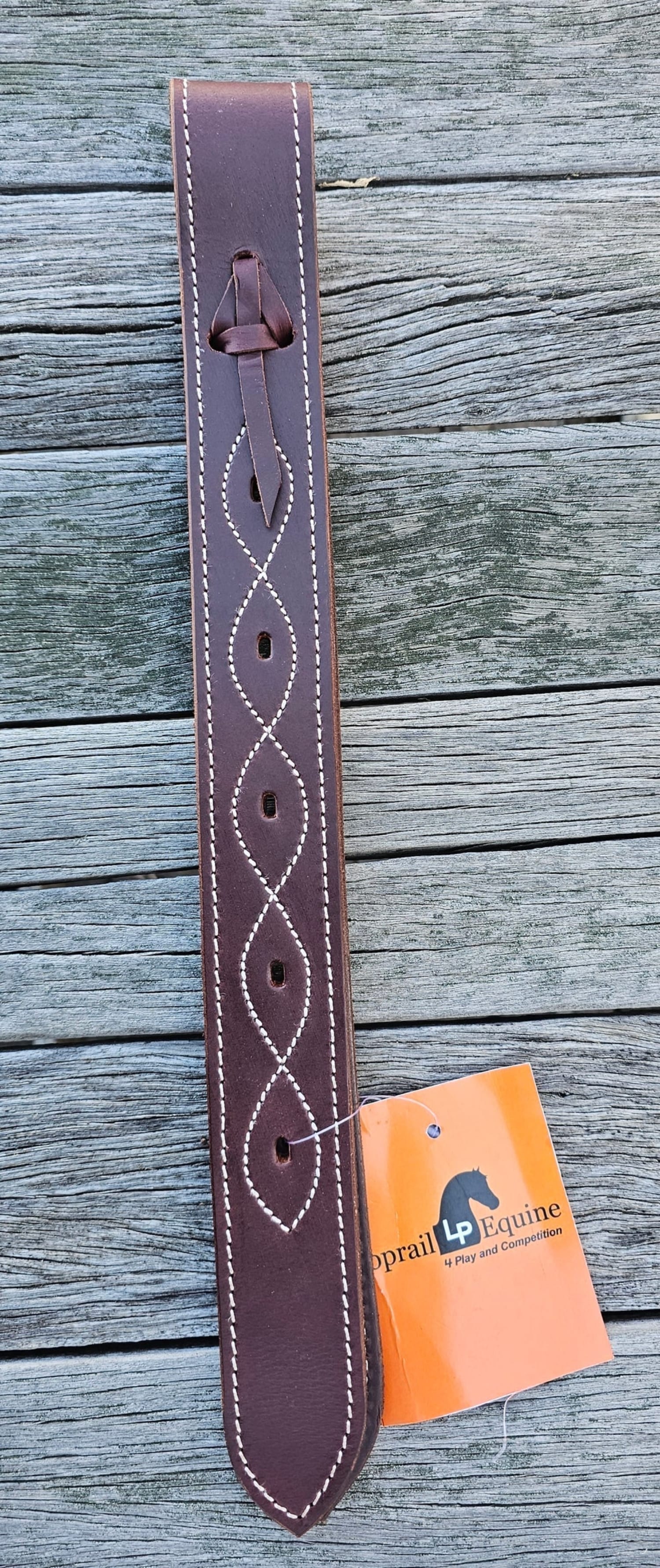 Toprail Girth Accessories Toprail Lined and Stitched Leather Off Side Billet Strap