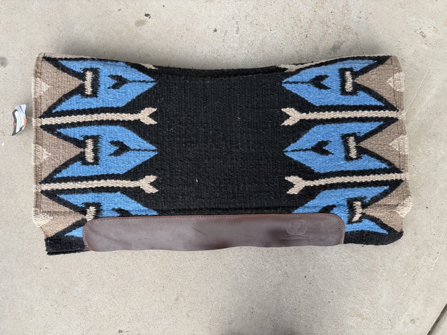 Toprail Saddle Pads Western 33x38 Toprail The Duke Contoured with Fleece Saddle Pad