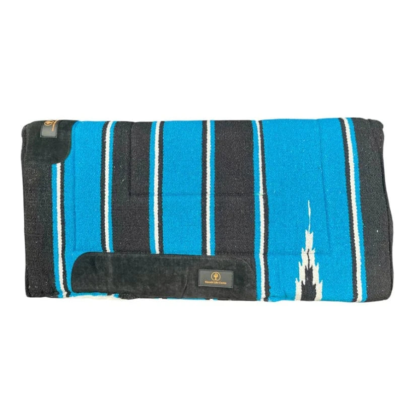Toprail Saddle Pads Western Blue Toprail Saddle Pad Toprail All Rounder Navajo with Fleece (SLC-PAD-3778)