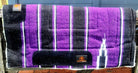 Toprail Saddle Pads Western Purple Toprail Saddle Pad Toprail All Rounder Navajo with Fleece (SLC-PAD-3778)