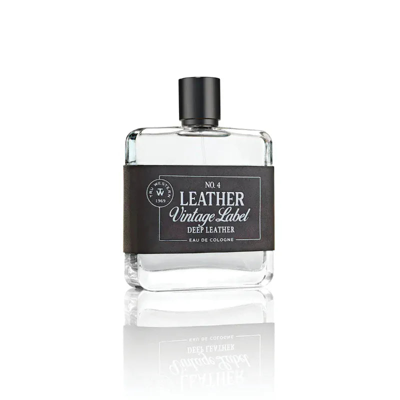 Tru Western Perfume - Cologne 100ml Tru Western Cologne Mens Leather Vintage Label No.4 Deep Leather