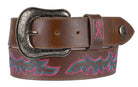 Twisted X Womens Belts 28in / Chocolate Truffle Twisted X Belt Womens Pink Ribbon