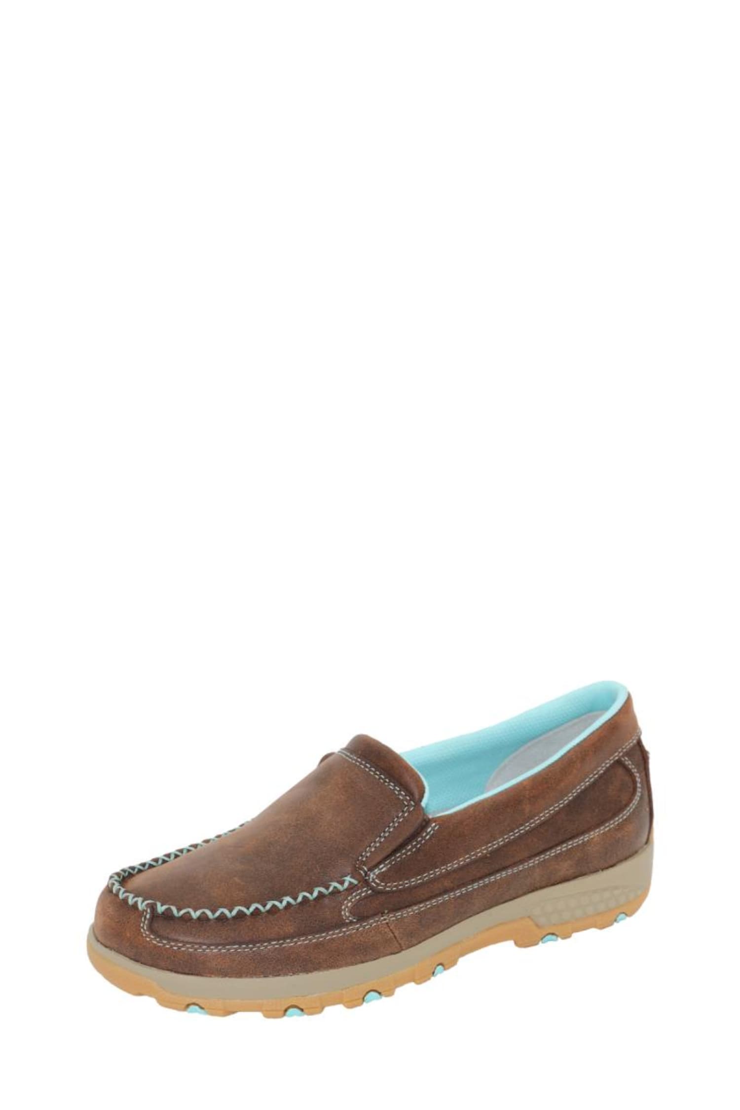 Twisted X Womens Boots - Shoes WMN 6.5 / Bomber/Aqua Twisted X Mocs Womens Stitch Cellstretch Slip-on