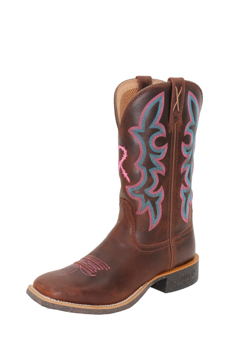 Twisted X Womens Boots & Shoes WMN 6.5 / Chocolate Truffle/Pink/Blue Twisted X Boots Womens 11 Tech X2