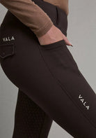 Vala Equestrian Womens Jodhpurs - Breeches XS / Chocolate Vala Equestrian Breeches Womens Sculpt & Smooth
