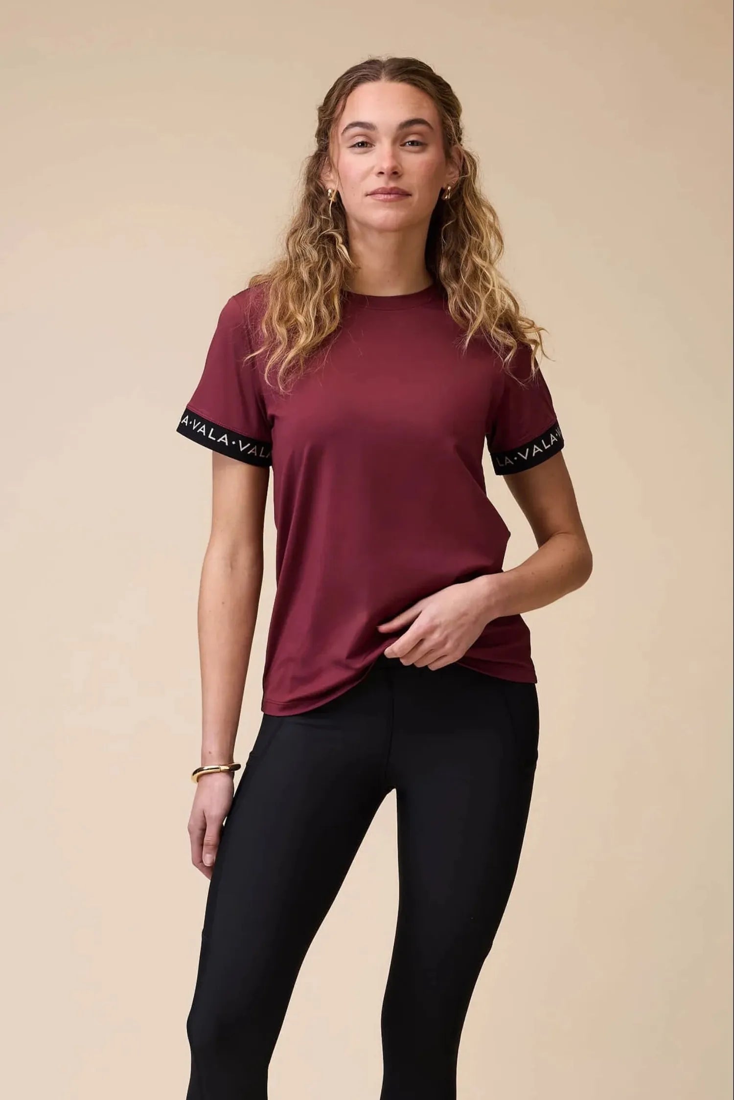 Vala Equestrian Womens Riding Tops - Jackets S / Deep Cherry Vala Equestrian Tee Womens Training