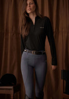 Vala Equestrian Womens Riding Tops - Jackets Vala Equestrian Shirt Womens Elsa Mesh Zip