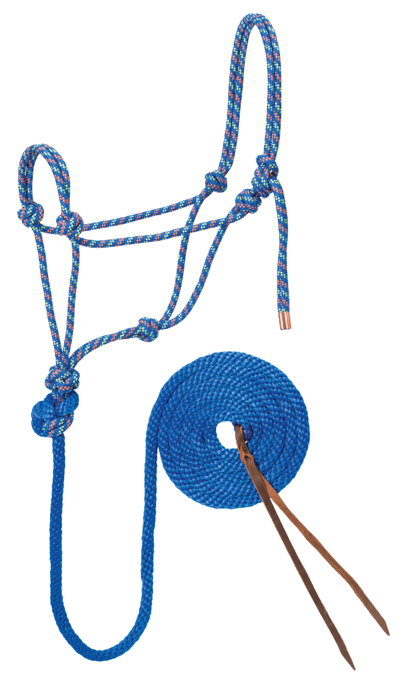 Weaver Halters Blue Weaver Rope Halter and Lead Set
