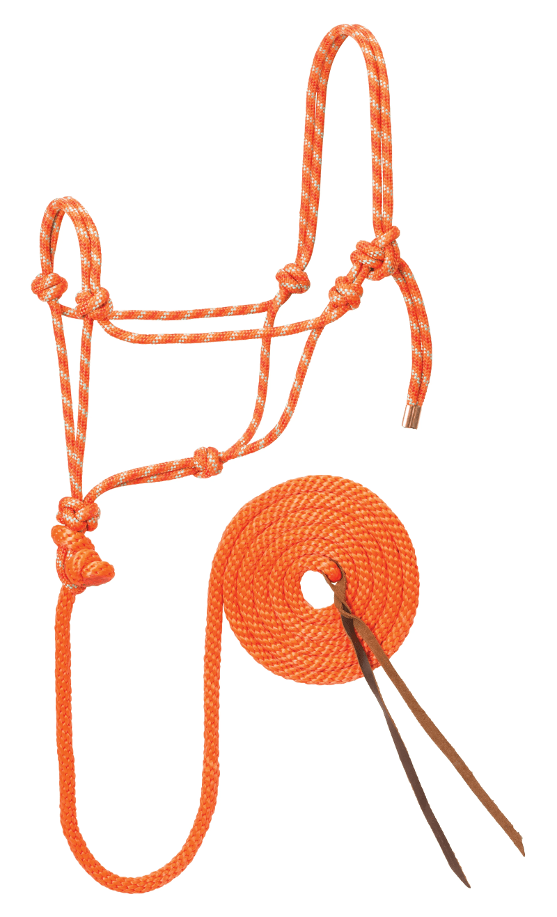 Weaver Halters Orange/Mint Weaver Rope Halter and Lead Set (WEA35-7800)