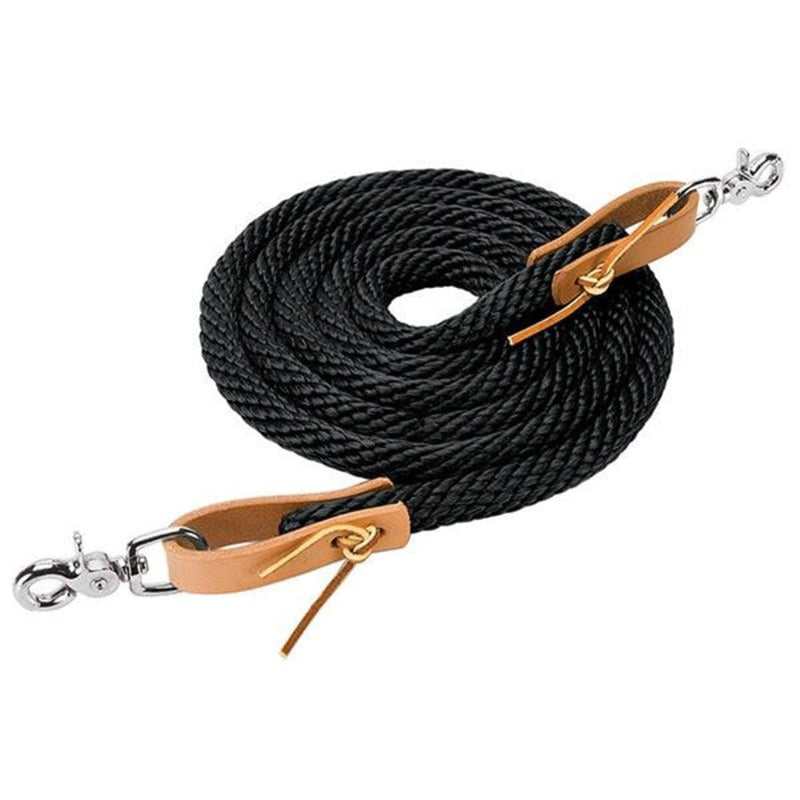 Weaver Reins 8ft / Black Weaver Poly Roper Rein (WEA35-2027)