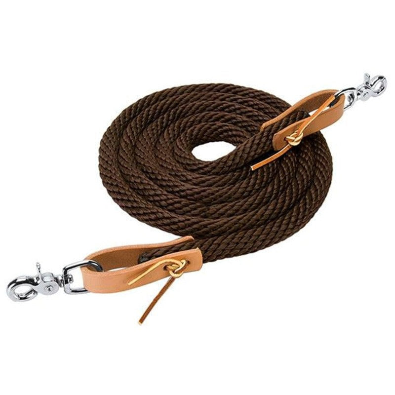 Weaver Reins 8ft / Brown Weaver Poly Roper Rein (WEA35-2027)