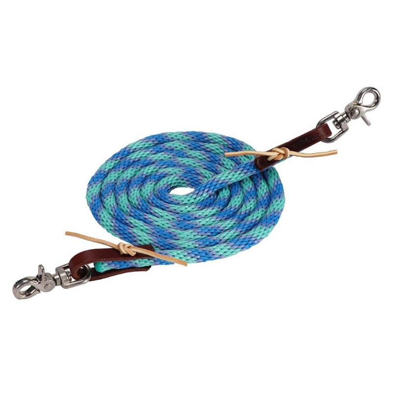 Weaver Reins 8ft / Mint/Lavender/Blue Weaver Poly Roper Rein (WEA35-2027)