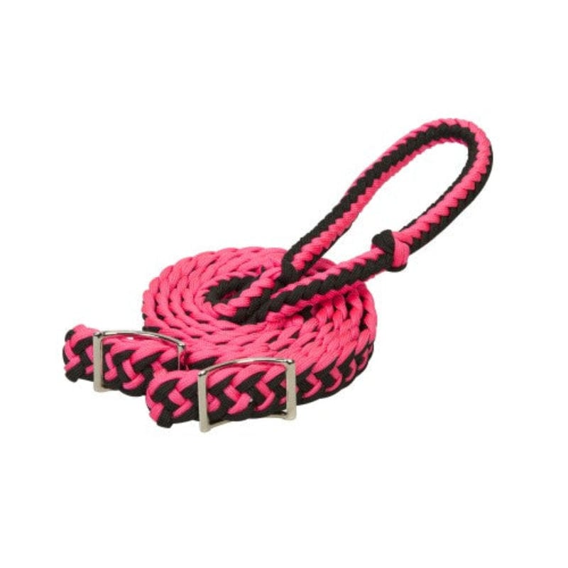 Weaver Reins Pink/Black Weaver Nylon Barrel Rein