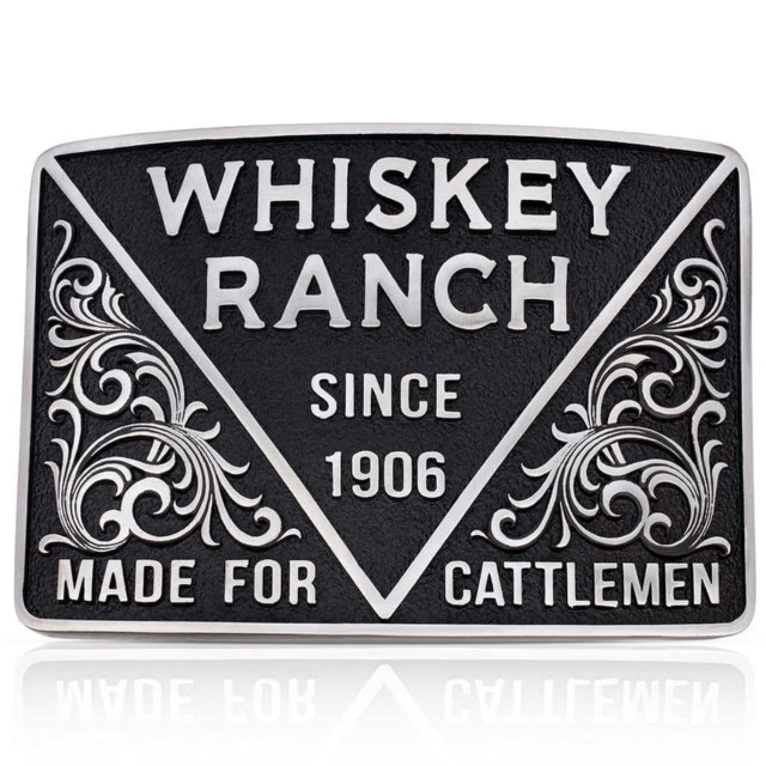 Whiskey Bent Hat Co Belt Accessories Montana Silversmiths Belt Buckle 1906 Whiskey Ranch