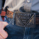 Whiskey Bent Hat Co Belt Accessories Montana Silversmiths Belt Buckle 1906 Whiskey Ranch