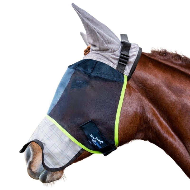 Wild Horse Australia Fly Masks - Bonnets Pony Wildhorse Flyveil Ultimate UV with Mesh Ear & Ripstop Nose