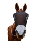 Wild Horse Fly Masks - Bonnets Wild Horse Insect Control Black Mesh Fly Veil with ripstop nose (FV3)