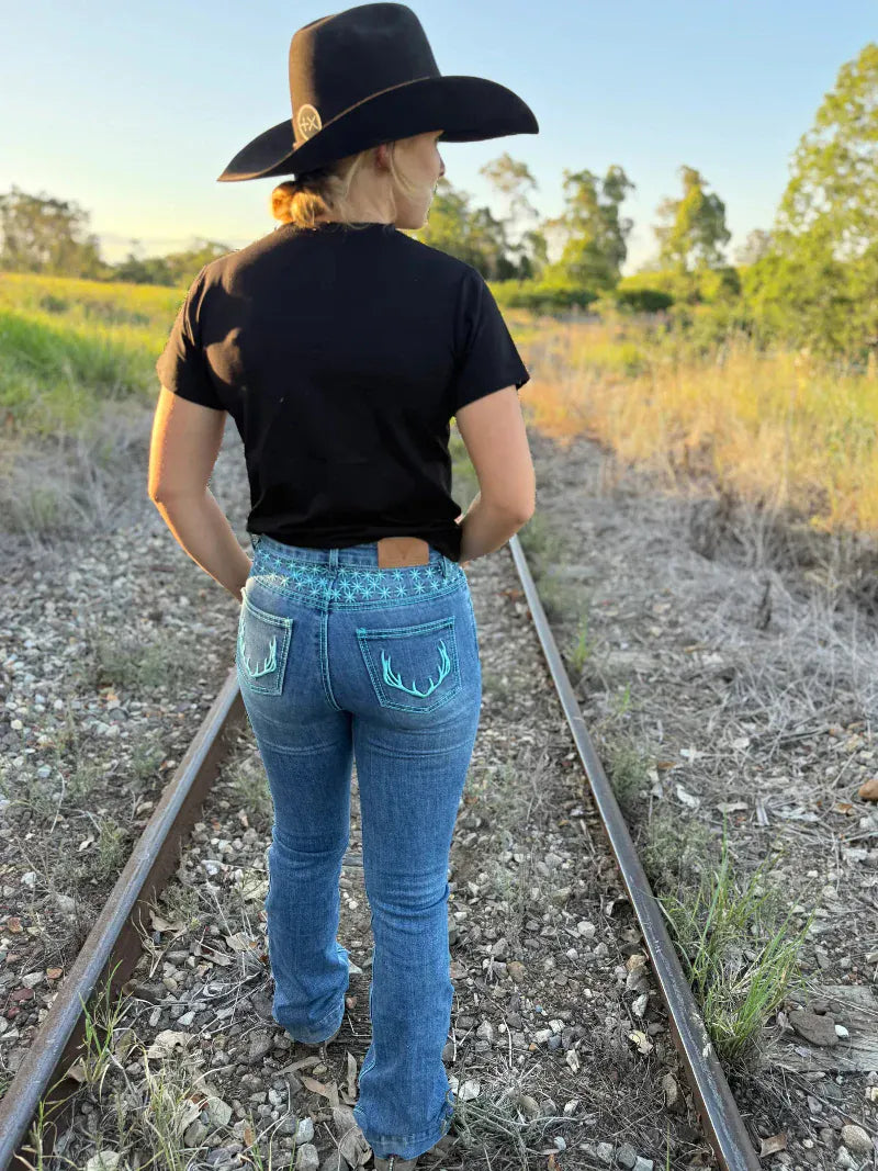 Wild Lace Womens Jeans Wild Lace Trouser Jeans Womens High Rise Baroness