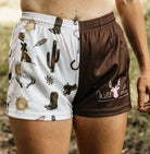 Wild Lace Womens Shorts- Skirts - Dresses XS / Brown/White Wild Lace Footy Shorts Womens