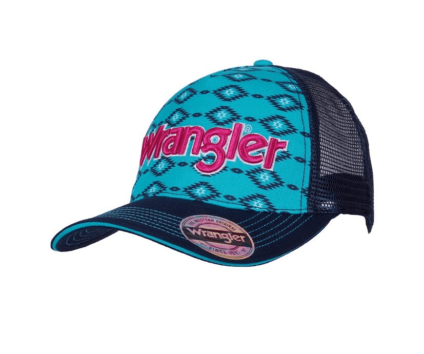 Wrangler Caps Aqua/Navy Wrangler Cap Jo Jo Trucker