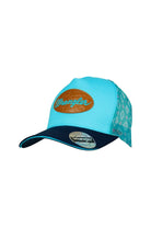 Wrangler Caps Aqua/Navy Wrangler Cap Misha Ponytail Trucker