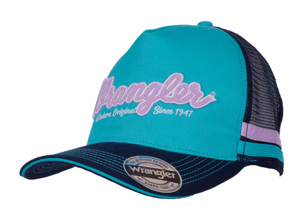 Wrangler Caps Aqua/Navy Wrangler Cap Monica HP Trucker