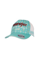 Wrangler Caps Aqua Wrangler Cap Stevie HP Ponytail Trucker