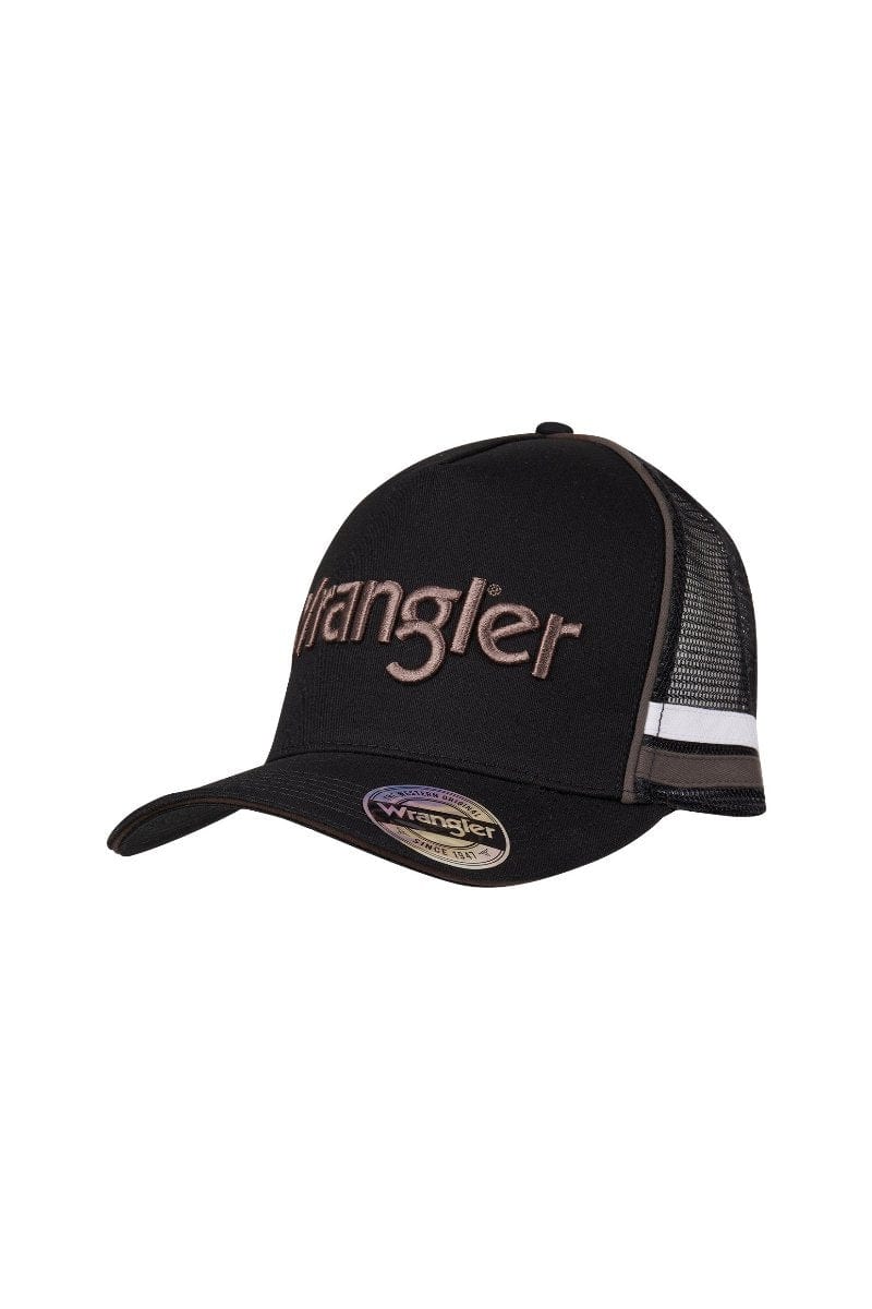 Wrangler Caps Black Wrangler Trucker Cap Luke