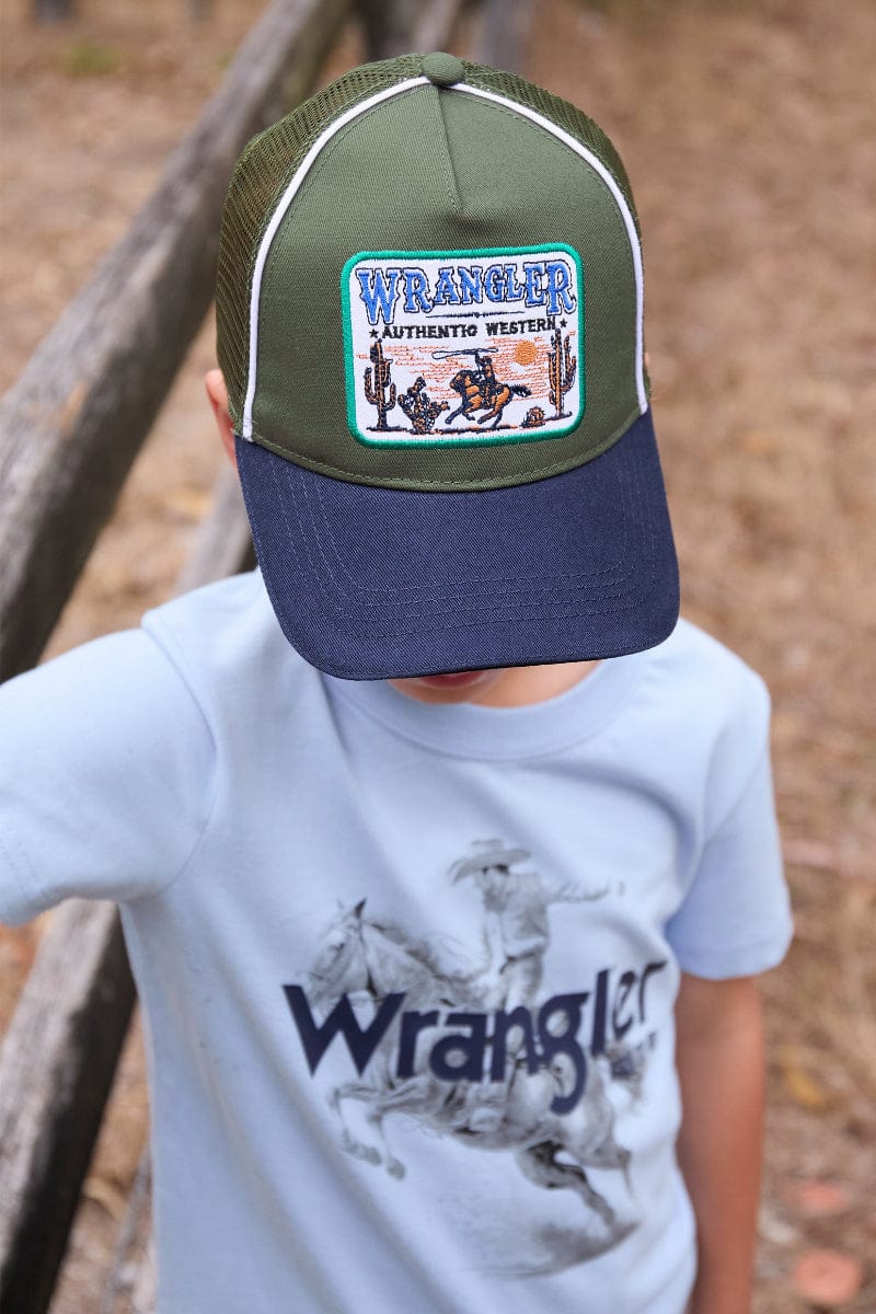 Wrangler Caps Cypress/Navy Wrangler Cap Kids Andy Trucker
