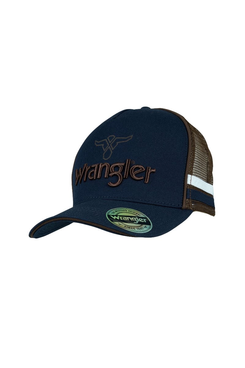 Wrangler Caps Navy Wrangler Cap Joel High Profile Trucker