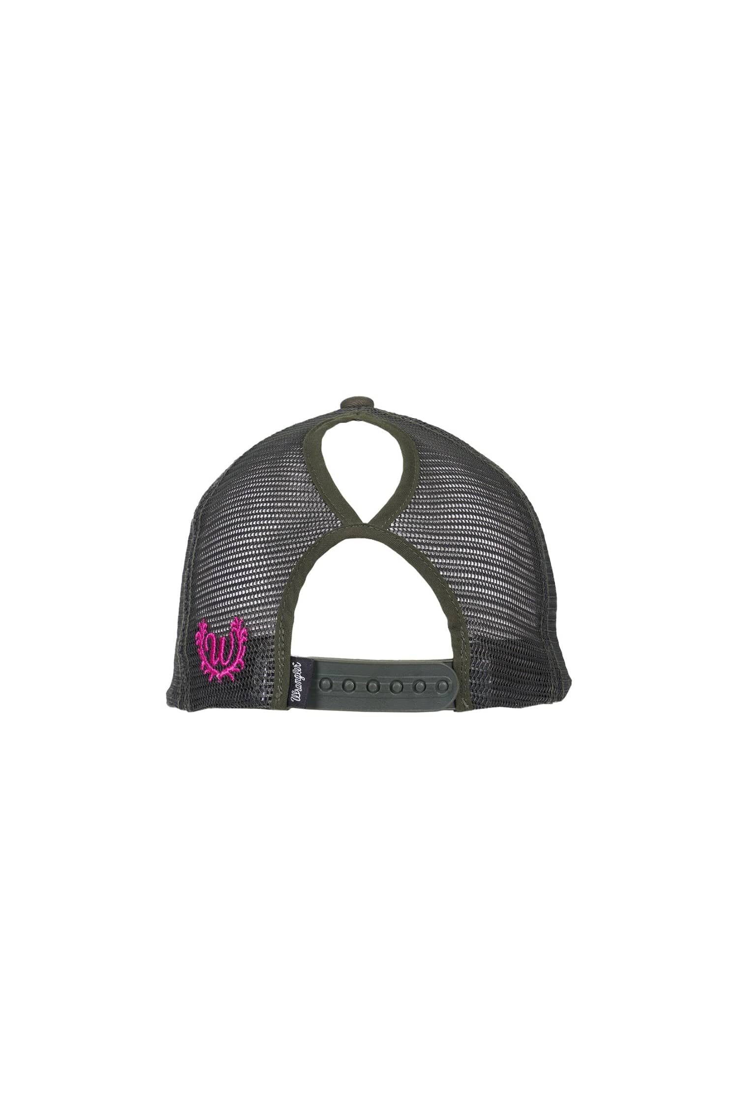 Wrangler Caps Olive/Pink Wrangler Cap Erinn HP Ponytail Trucker