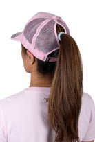 Wrangler Caps Pink Wrangler Cap Kimmy Ponytail Trucker