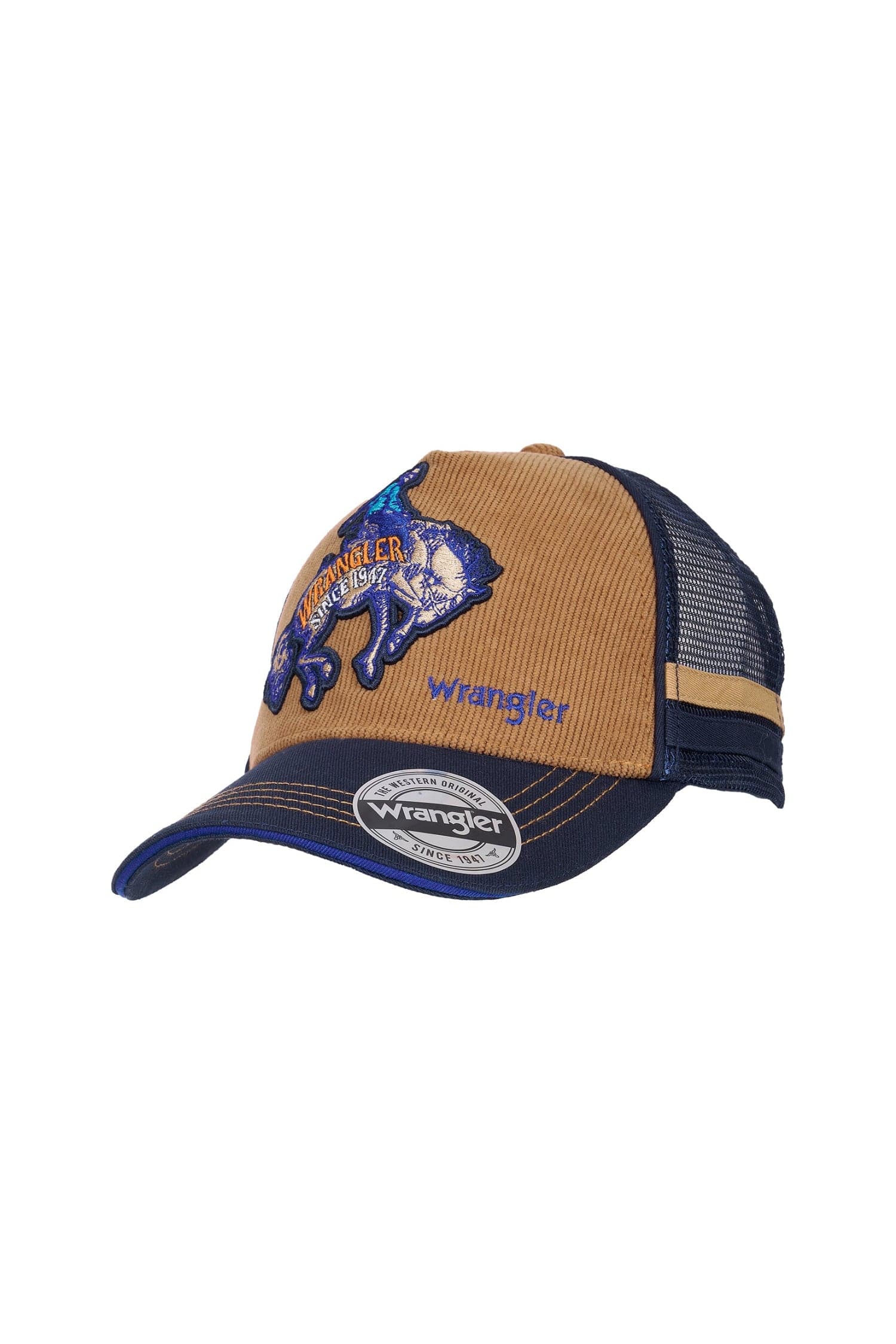 Wrangler Caps Tan/Navy Wrangler Cap Kids Conner Trucker