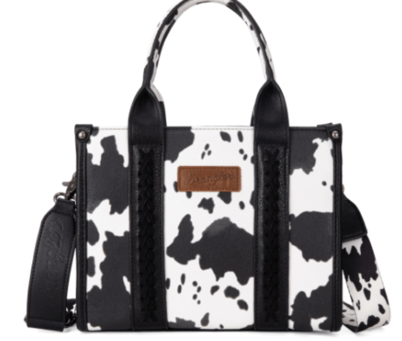 Wrangler Handbags & Wallets Black Wrangler Crossbody Handbag Cow Print