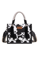 Wrangler Handbags - Wallets Black Wrangler Handbag Cow Print Tassel Crossbody