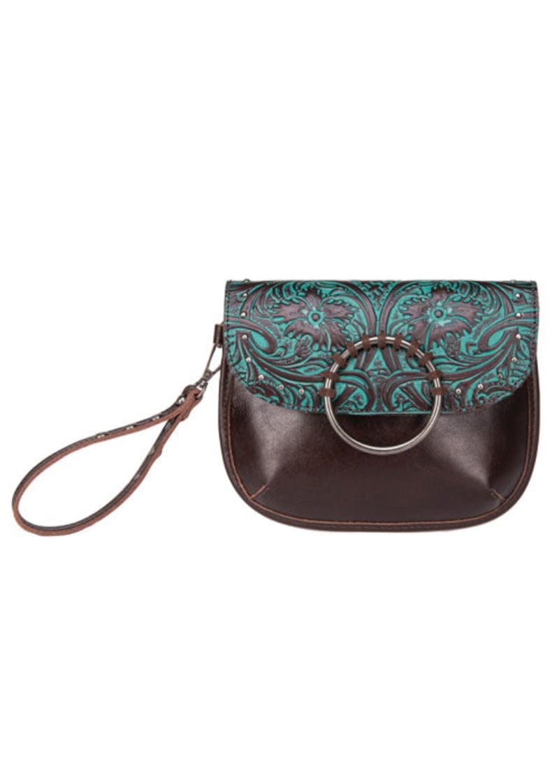 Wrangler Handbags & Wallets Brown/Turquoise Wrangler Rita Clutch (X3S2944BAG)