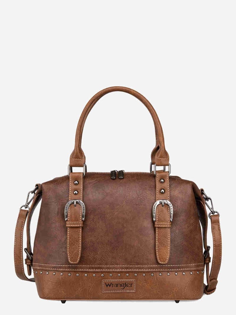 Wrangler Handbags & Wallets Brown Wrangler Handbag Classic Barrel Satchel