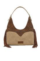 Wrangler Handbags - Wallets Camel Wrangler Handbag Tooled Fringe