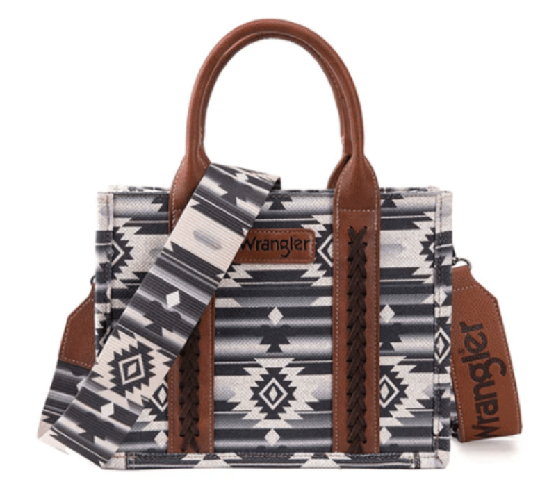Wrangler Handbags & Wallets Charcoal/Tan Wrangler Southwestern Crossbody Bag
